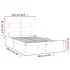 Estructura de cama madera maciza blanco 200x200