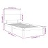 Estructura de cama individual madera maciza negra 90x190