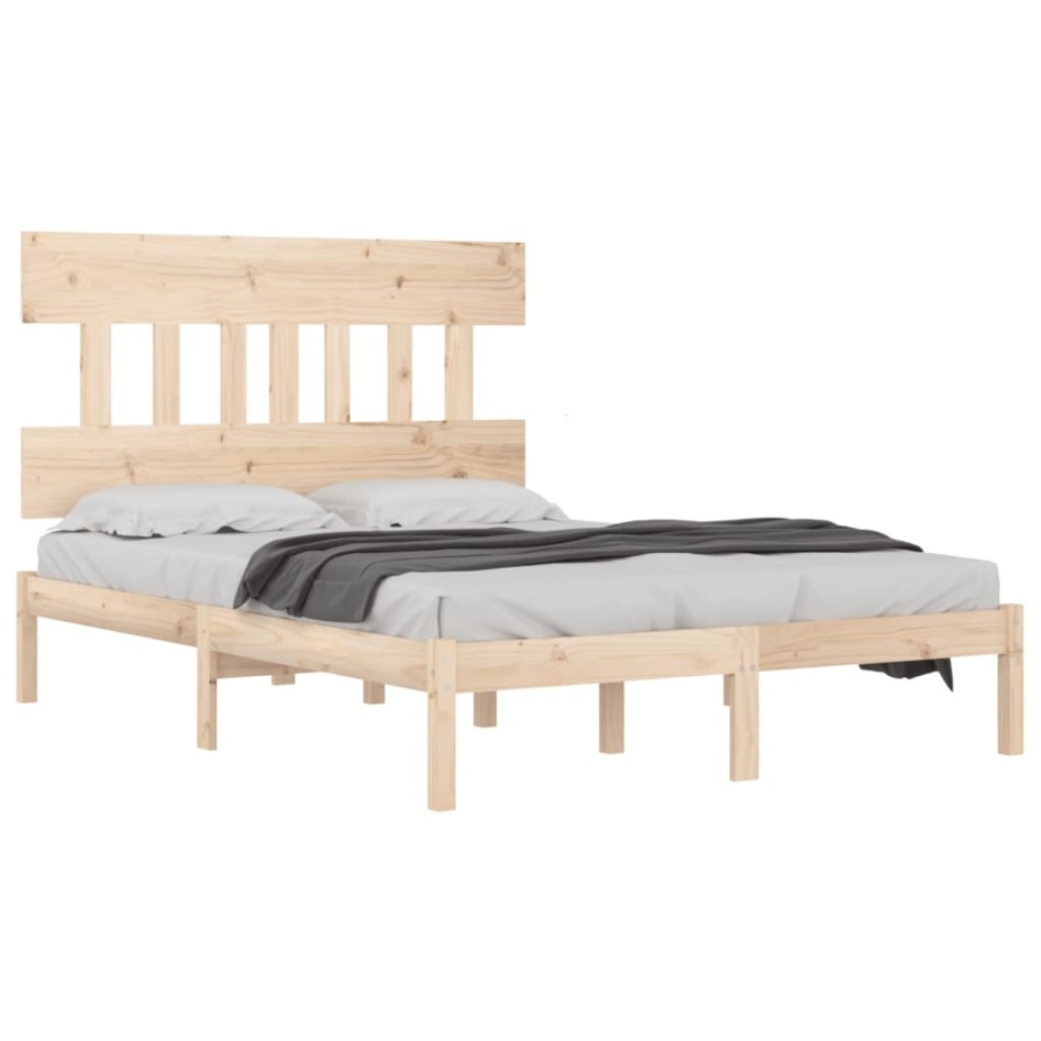 Estructura de cama madera maciza 180x200