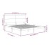 Estructura de cama de madera maciza de pino negro 160x200