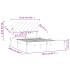 Estructura de cama de madera maciza blanco 150x200