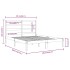 Estructura de cama madera maciza gris doble 135x190
