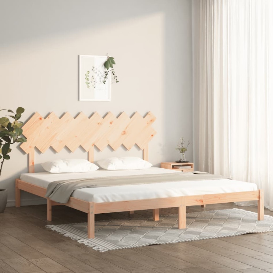 Estructura de cama de madera maciza super king 180x200