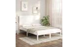 Estructura cama madera de pino doble pequeña blanca 120x190 cm