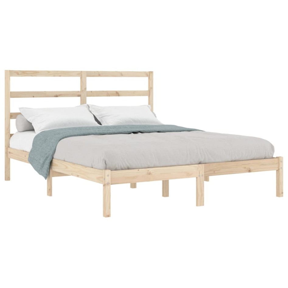 Estructura de cama madera maciza de pino 140x200