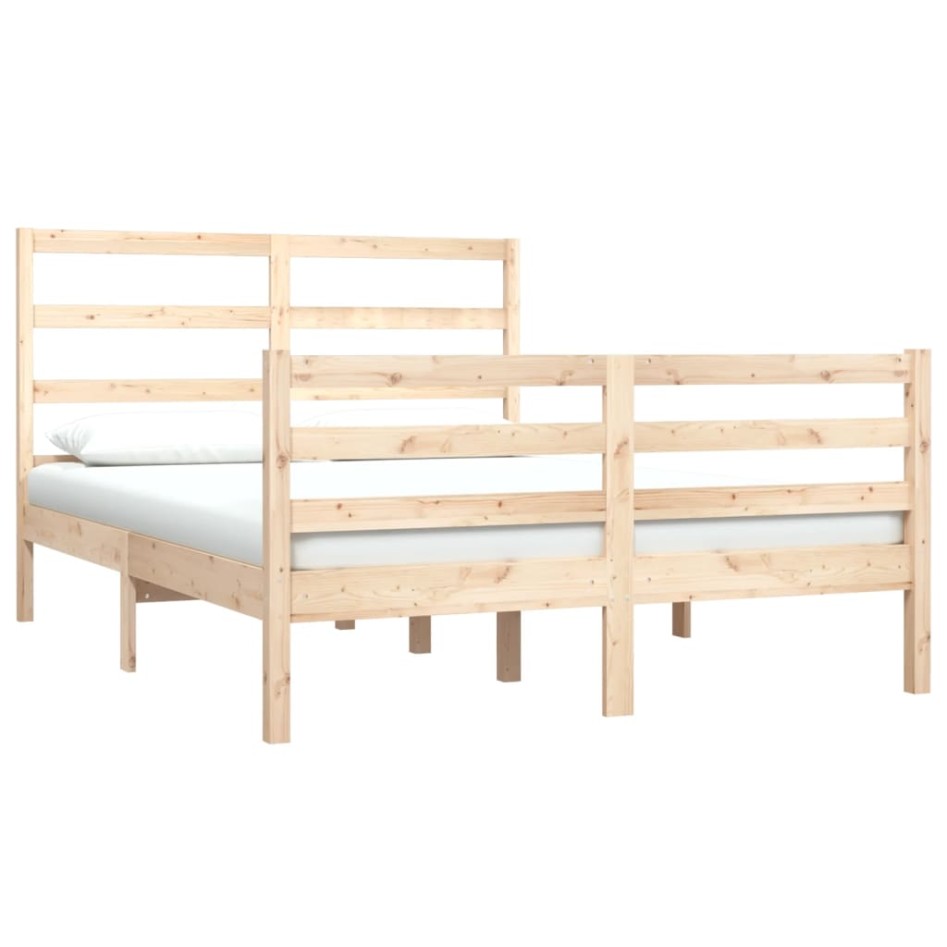 Estructura de cama madera maciza de pino 140x190
