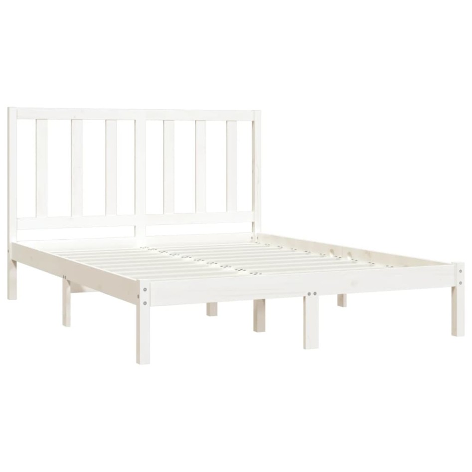 Estructura de cama madera maciza de pino blanca 120x200