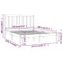 Estructura de cama de madera maciza de pino blanca 140x200