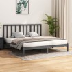 Estructura de cama de madera maciza de pino gris 200x200 cm