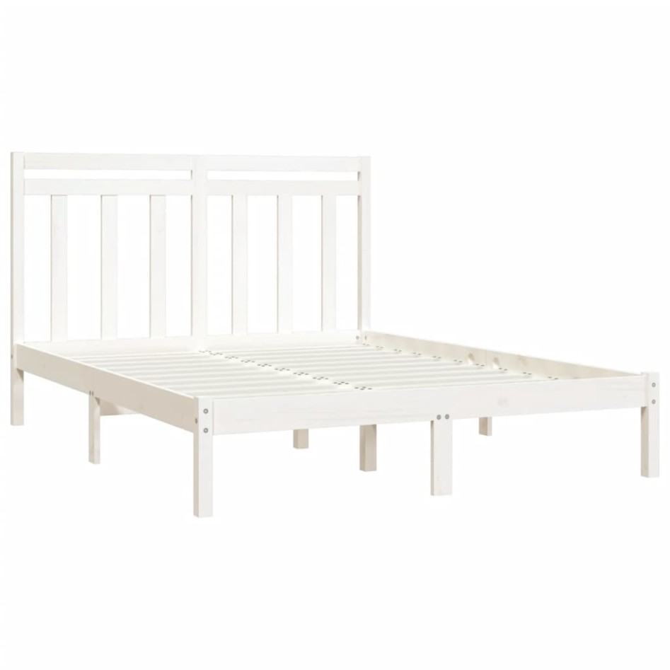 Estructura de cama madera maciza de pino blanca 120x200