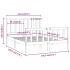 Estructura de cama de madera maciza blanca 140x190