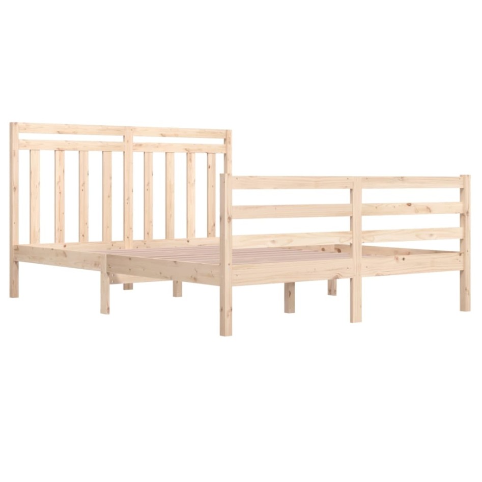 Estructura de cama madera maciza 140x200