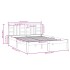 Estructura de cama de madera maciza blanca 135x190