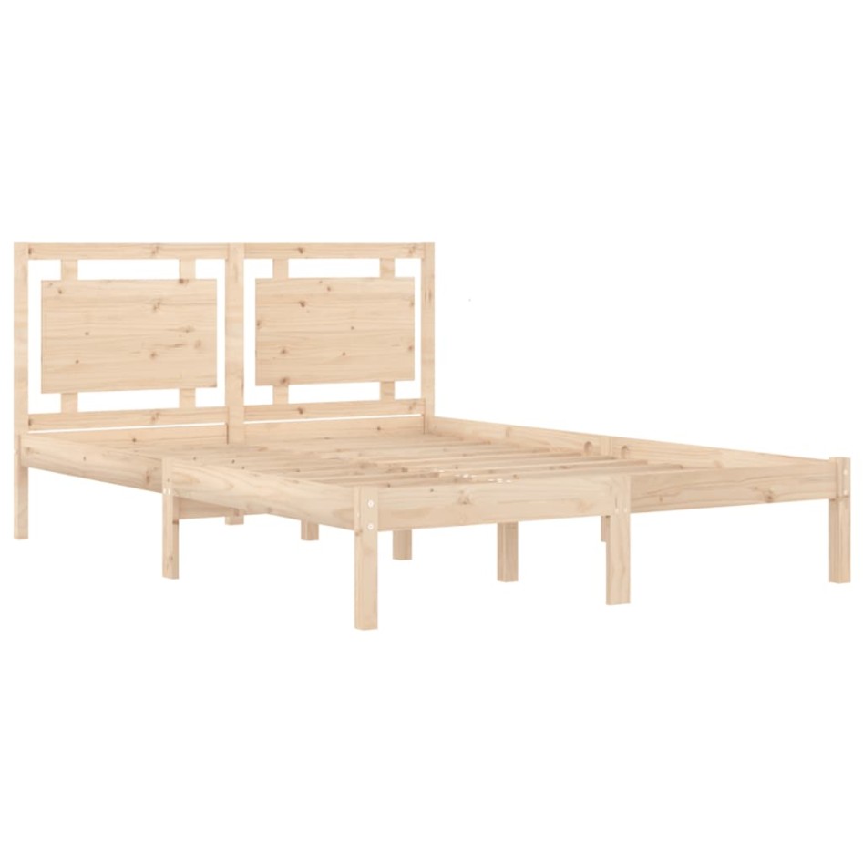 Estructura de cama madera maciza 150x200