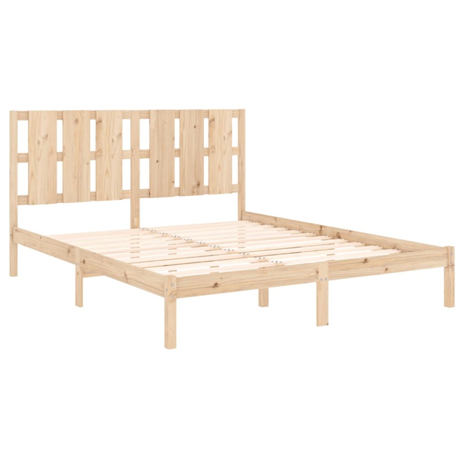 Estructura de cama de madera maciza de pino 160x200