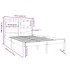 Estructura de cama de madera maciza blanca 140x190
