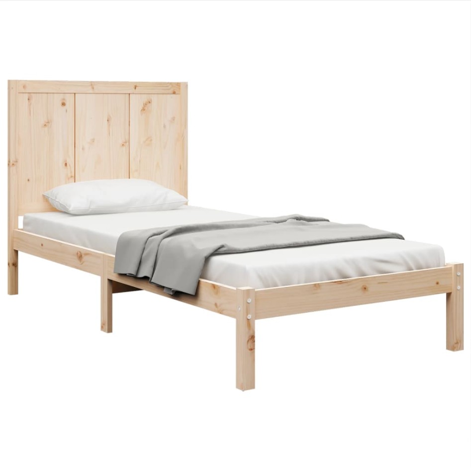 Estructura de cama madera maciza de pino 100x200