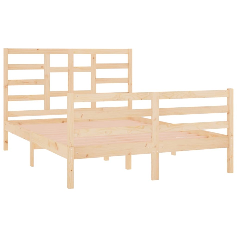 Estructura de cama madera maciza 120x190