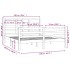 Estructura de cama de madera maciza de pino gris 160x200