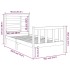 Estructura de cama individual madera maciza blanco 90x190