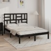 Estructura de cama madera maciza de pino negro 120x200 cm