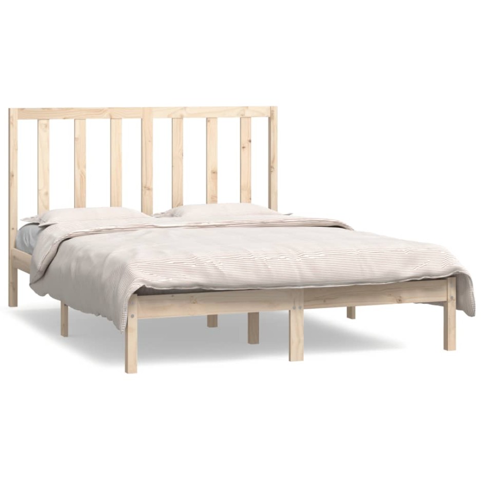 Estructura de cama madera maciza de pino 140x190