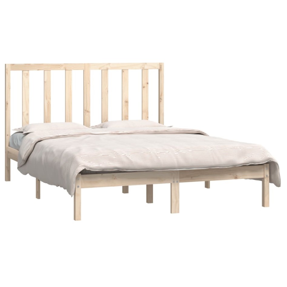 Estructura de cama madera maciza de pino 140x190