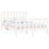 Estructura de cama de madera maciza de pino blanco 160x200
