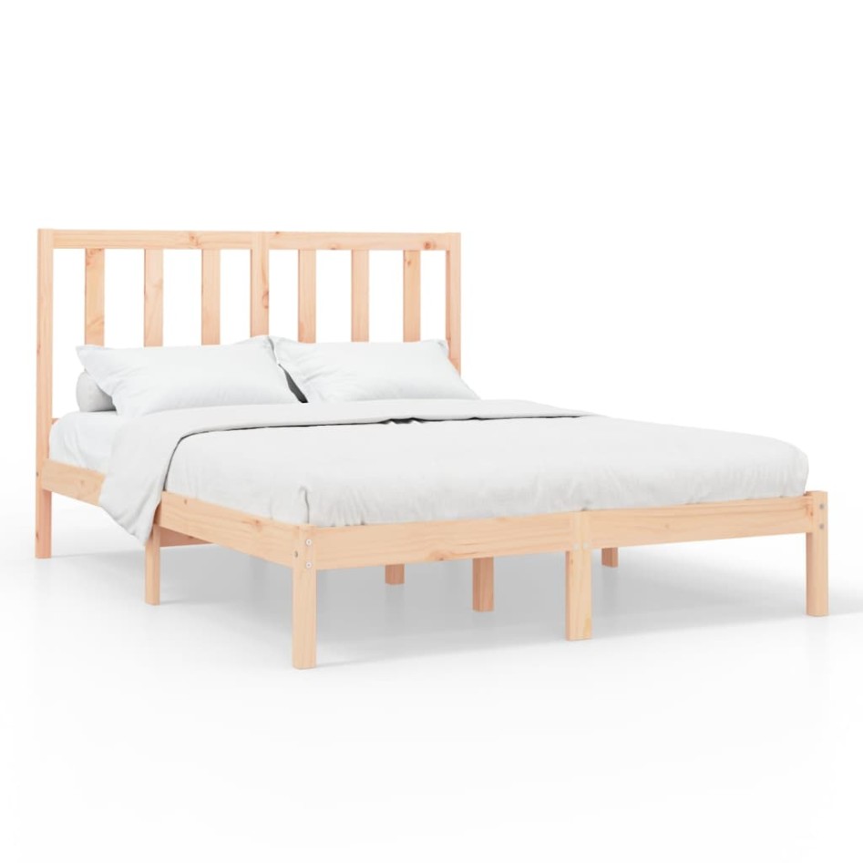 Estructura de cama de madera maciza de pino 120x200