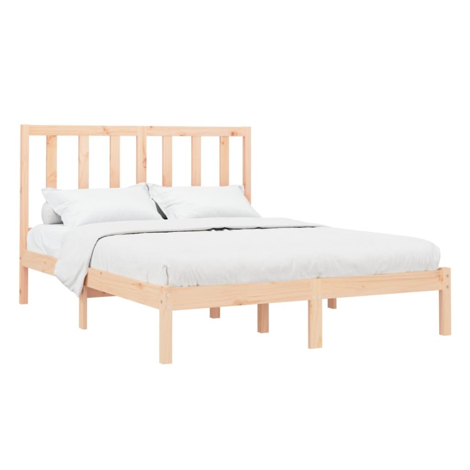 Estructura de cama de madera maciza de pino 120x200