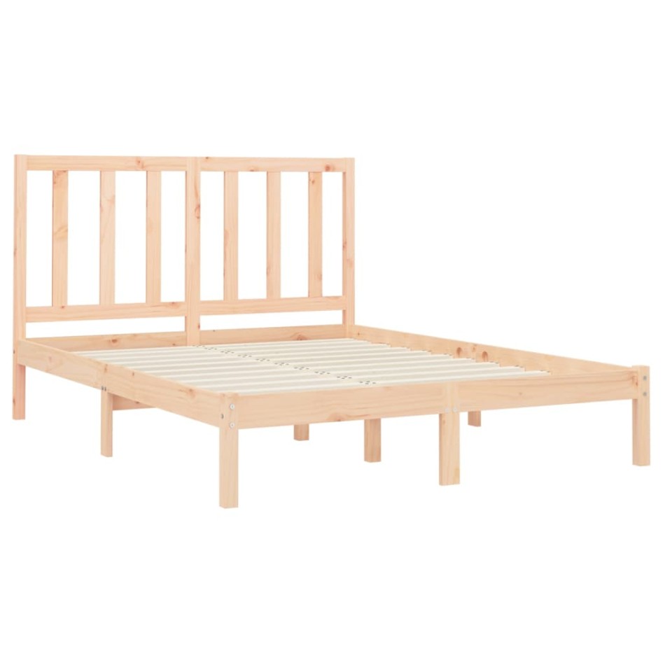 Estructura de cama de madera maciza de pino 120x200