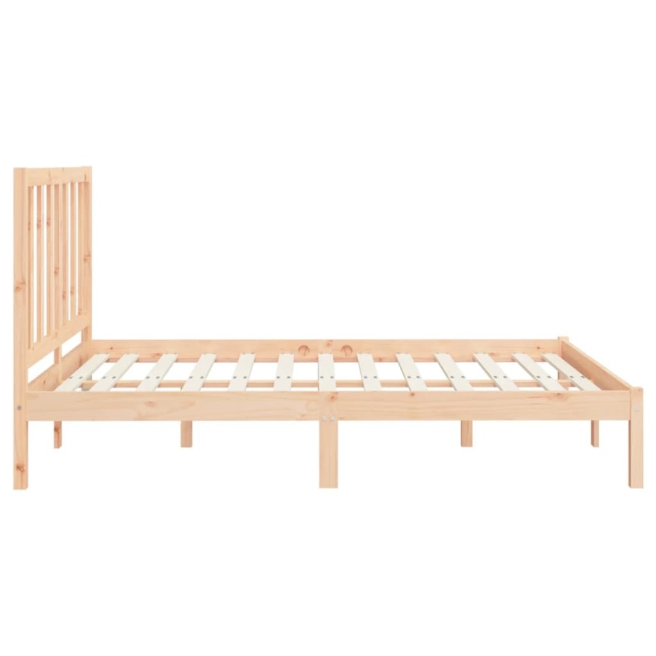 Estructura de cama de madera maciza de pino 120x200