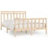 Estructura de cama de madera maciza de pino 140x200