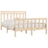 Estructura de cama de madera maciza de pino 140x200