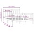 Estructura de cama madera maciza de pino 120x200