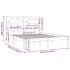 Estructura de cama madera maciza de pino negro 120x200