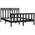 Estructura de cama de madera maciza de pino negro 160x200