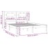 Estructura de cama de madera maciza de pino negra 160x200