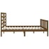 Estructura de cama madera maciza marrón miel 200x200