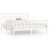 Estructura de cama madera maciza blanco Supe King 180x200