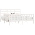 Estructura de cama madera maciza blanco Supe King 180x200