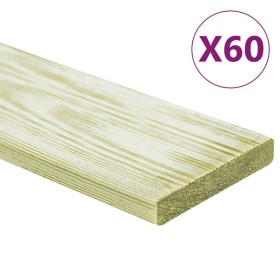 Tablas para terraza 60 uds madera de pino impregnada 7,2 m²