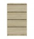 Aparador madera contrachapada color roble Sonoma 60x35x98,5 cm