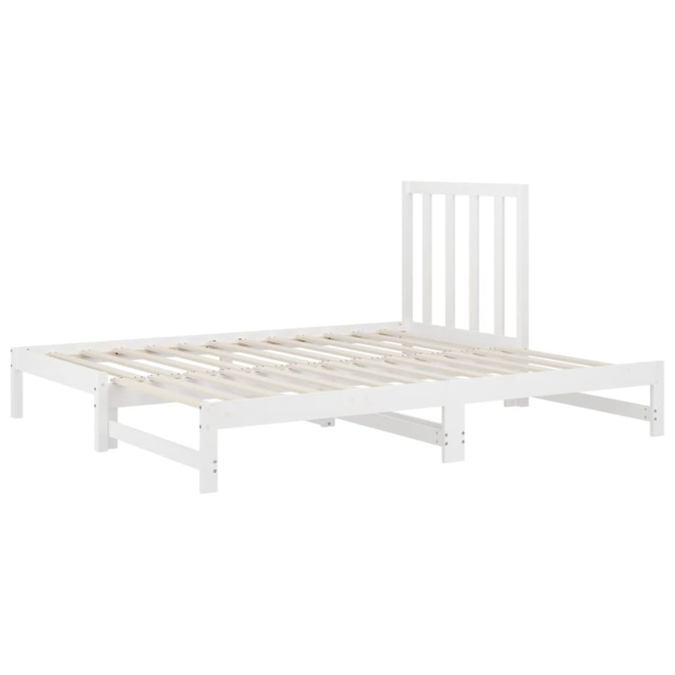 Sofá cama extraíble madera maciza de pino blanco 2x(90x200)