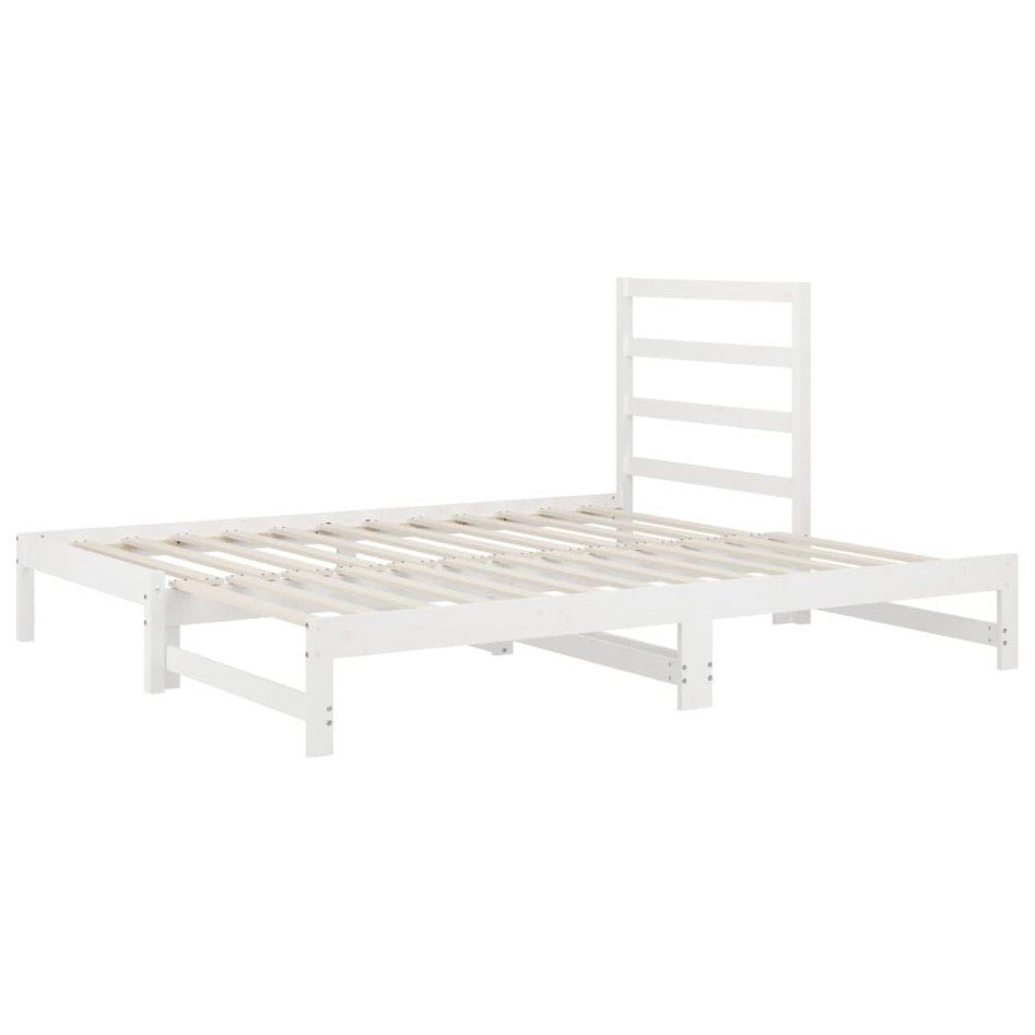 Sofá cama extraíble madera maciza de pino blanco 2x(90x190)