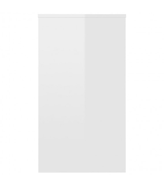 Escritorio de madera contrachapada blanco brillo 90x40x72 cm
