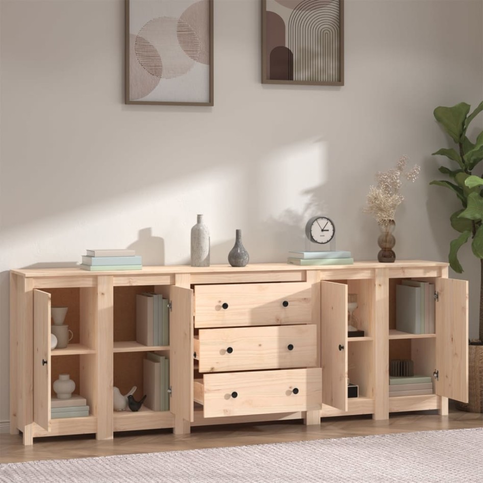 Aparador de madera maciza de pino 230x35x80