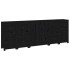 Aparador de madera maciza de pino negro 230 x 35 x 80