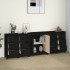 Aparador de madera maciza de pino negro 230 x 35 x 80