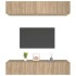 Muebles TV 4 uds madera contrachapada roble Sonoma 80x30x30